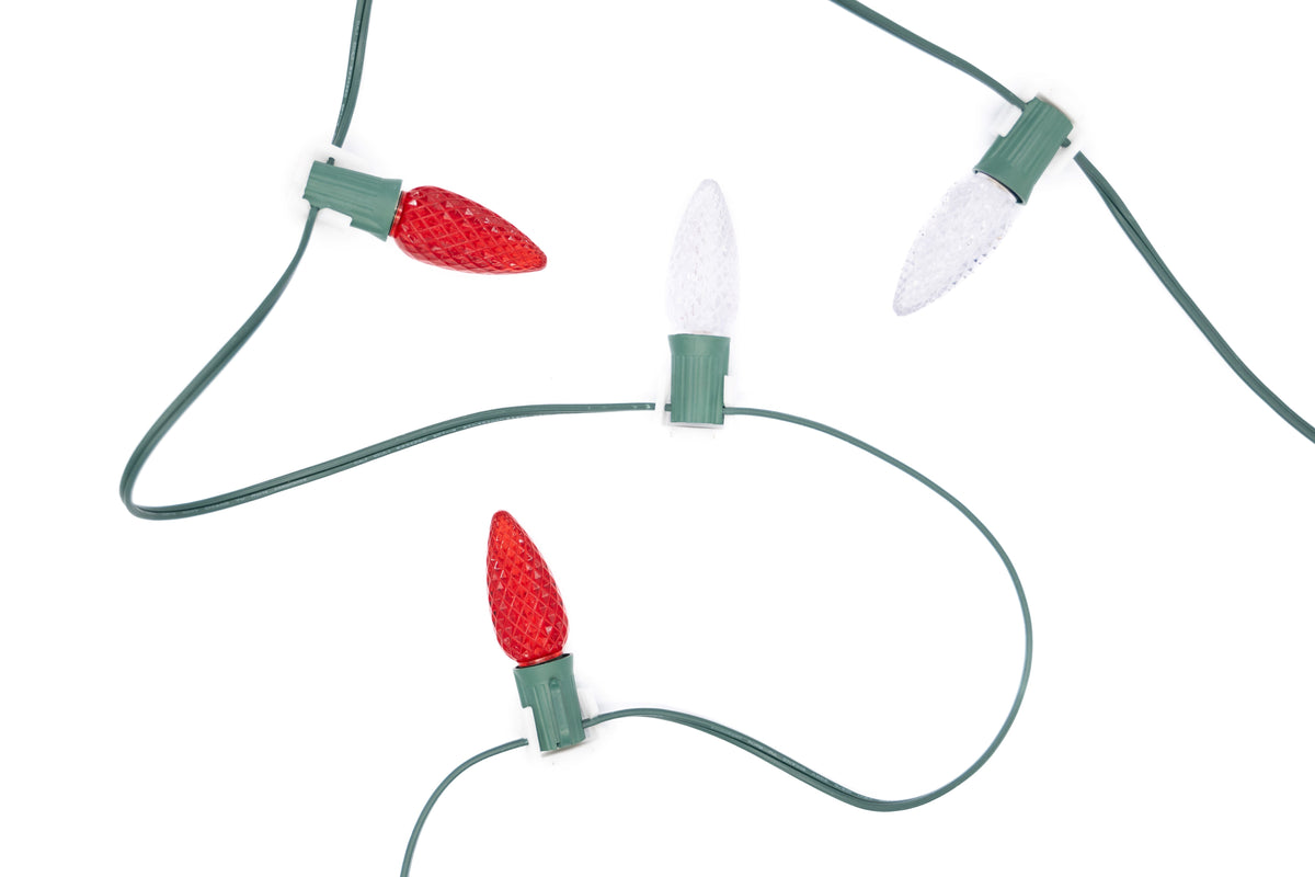 Metal Roof Stringer Kit - Red & Cool White Alternating - Per 10 Foot Section