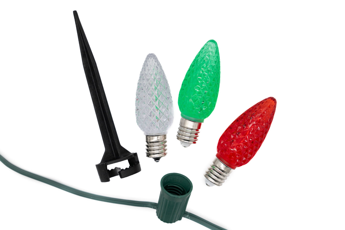 Ground Lights Stringer Kit - Red, Green & Warm White - Per 10 Foot Section