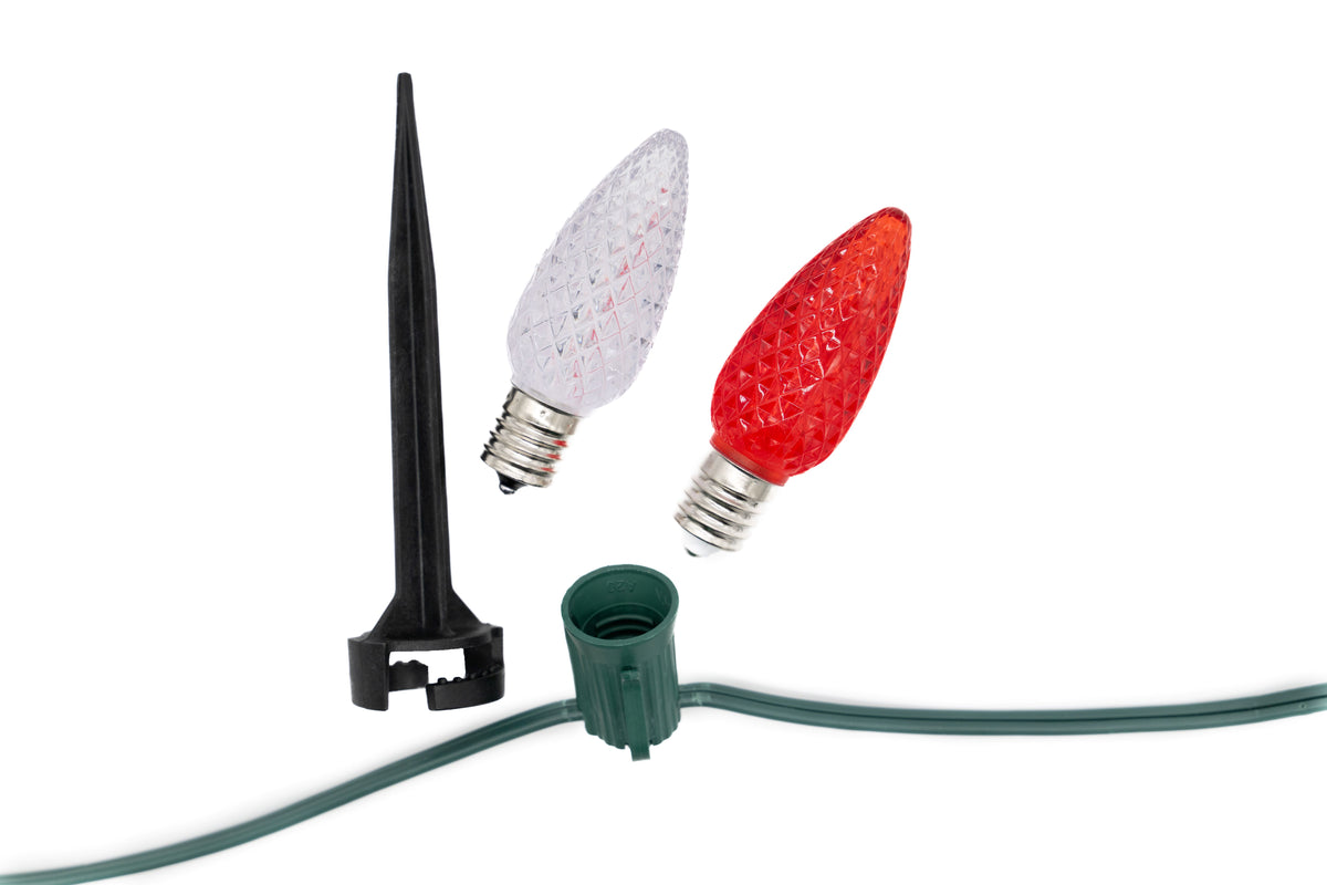 Ground Lights Stringer Kit - Red & Warm White Alternating - Per 10 Foot Section