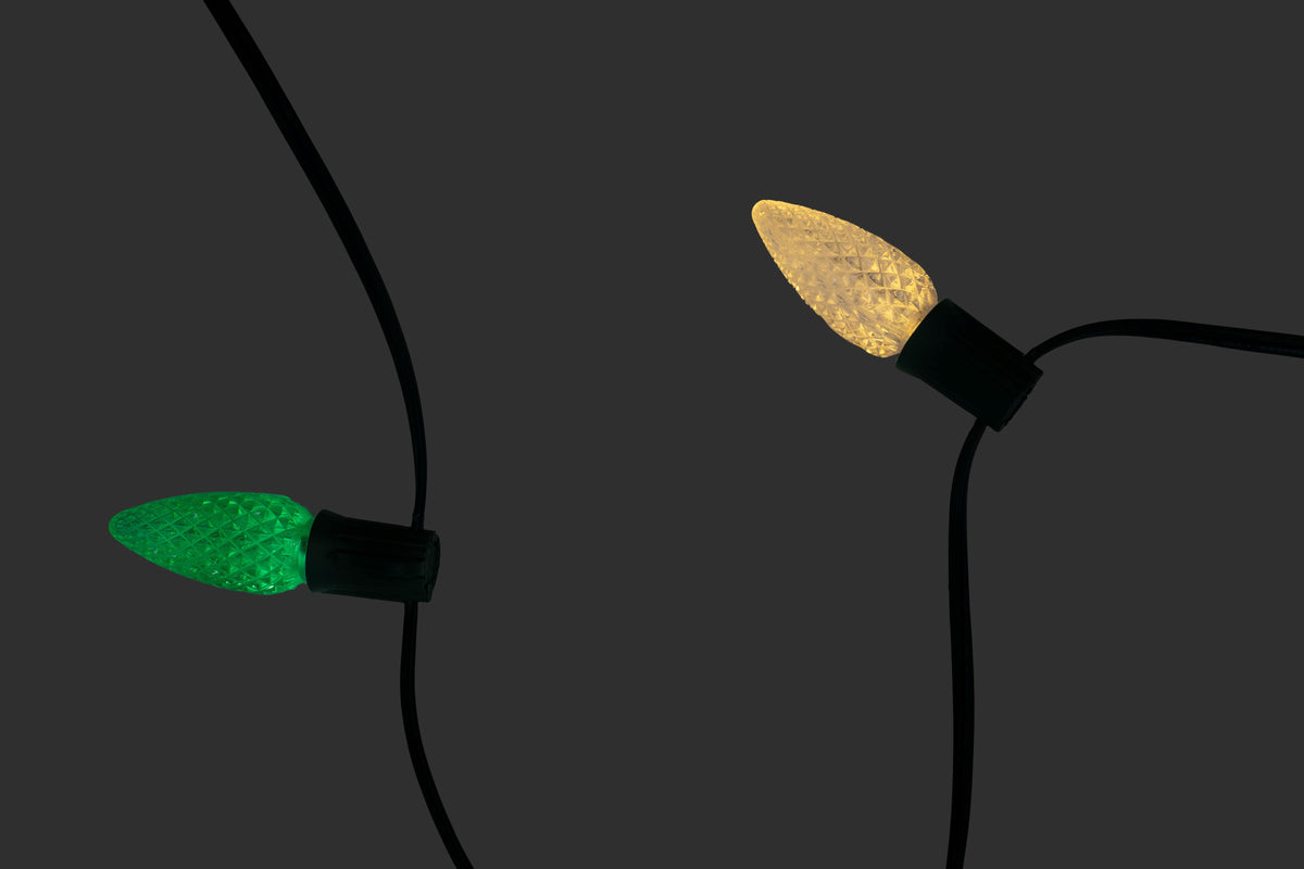 Ground Lights Stringer Kit - Green & Warm White Alternating - Per 10 Foot Section