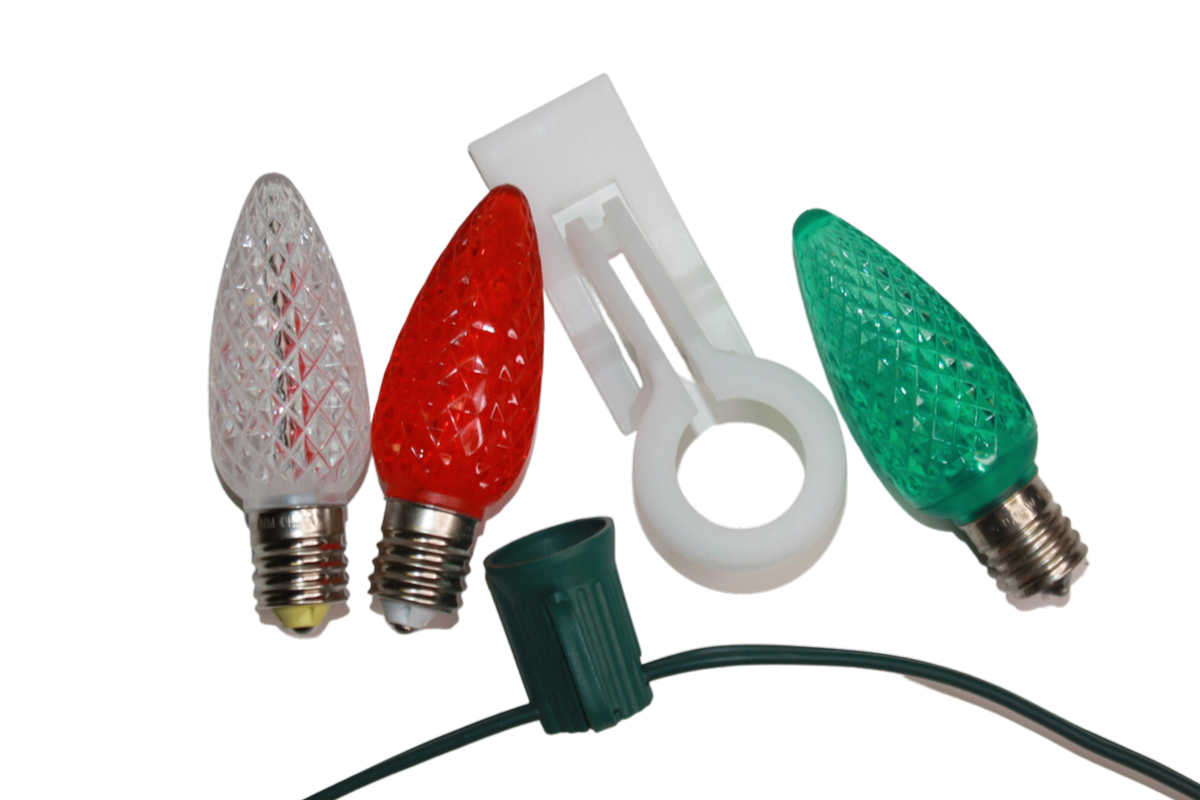Shingle & Gutter Stringer Kit - Red, Green & Warm White - Per 10 Foot Section